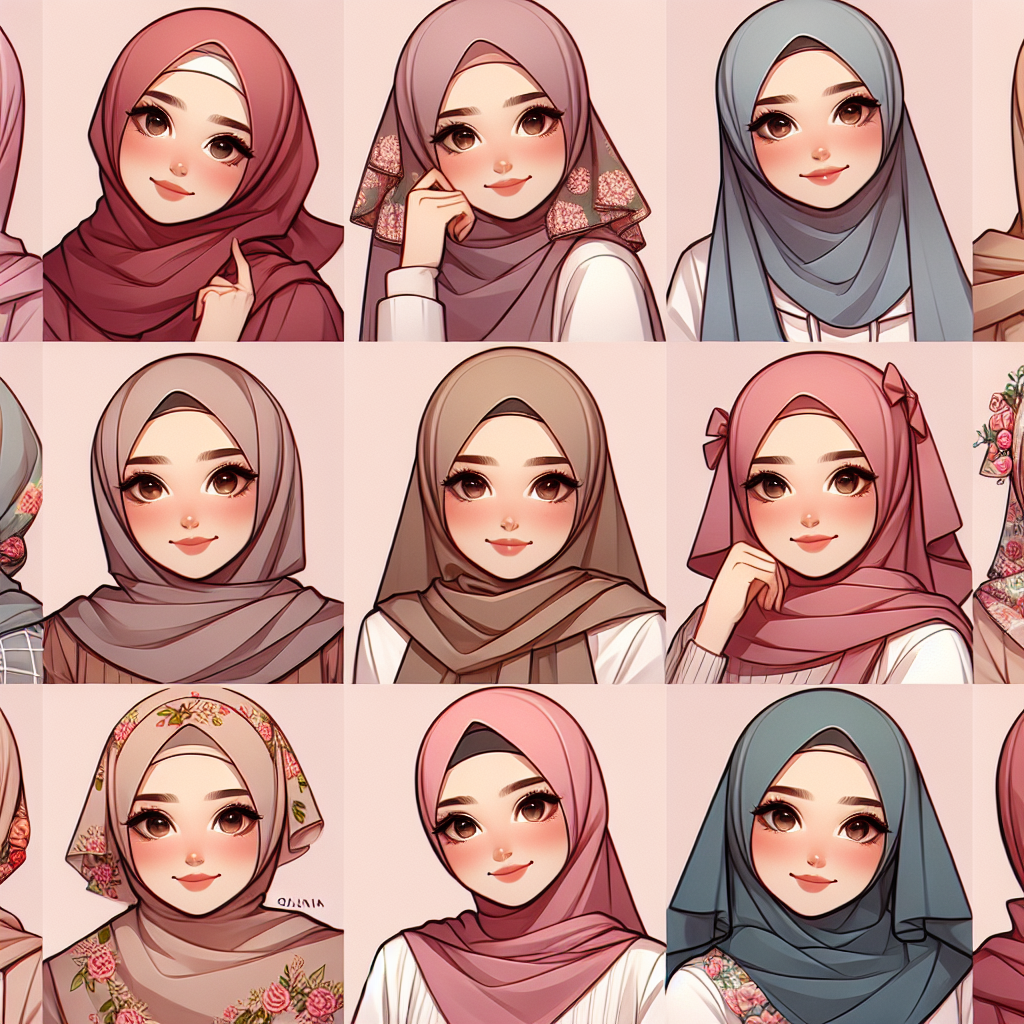 10 Cara Berbeda Menggunakan Hijab Segi Empat